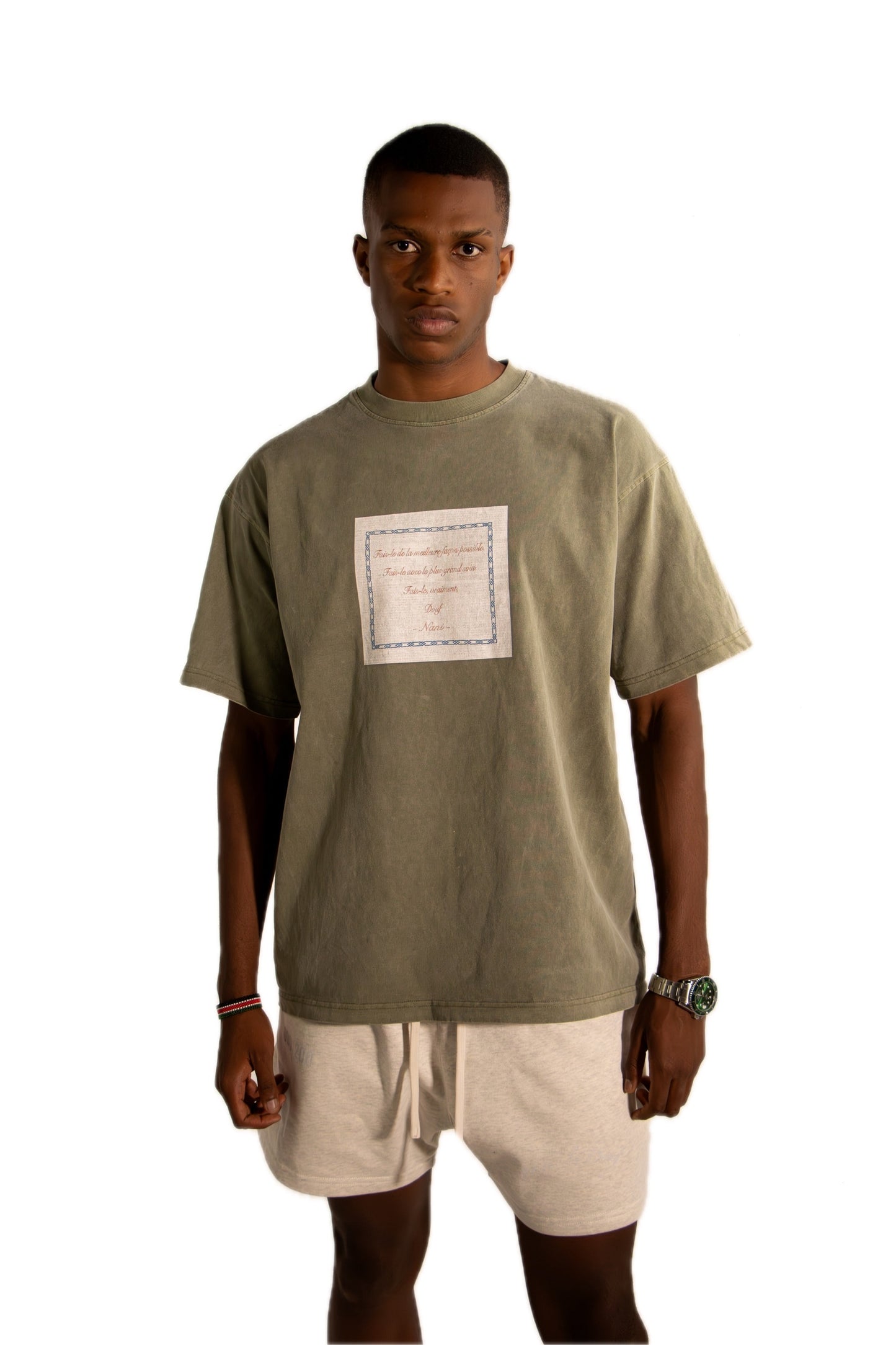 MESSAGES FROM GRANDMA GRAY GREEN TEE - Douf