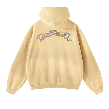 BALANCED WASHED YELLOW HOODIE - Douf