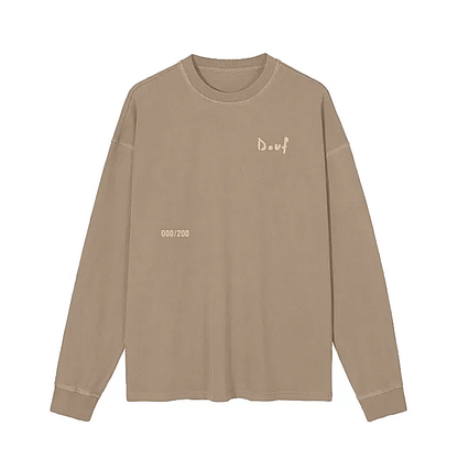 "THE ACT" STONE WASH BROWN TEE - Douf