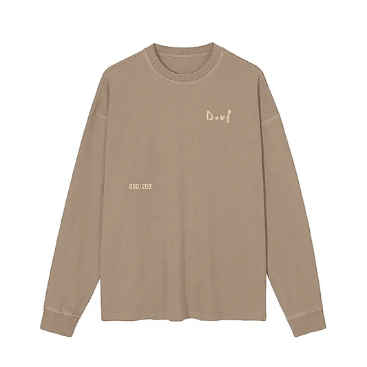 "THE ACT" STONE WASH BROWN TEE - Douf