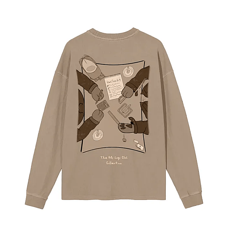 "THE ACT" STONE WASH BROWN TEE - Douf