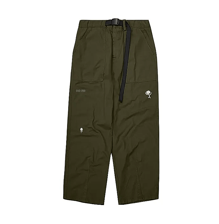 GREEN BAGGY WORK  PANTS - Douf