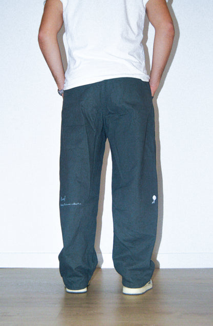 BLACK BAGGY WORK  PANTS - Douf