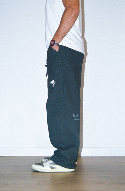 BLACK BAGGY WORK  PANTS - Douf