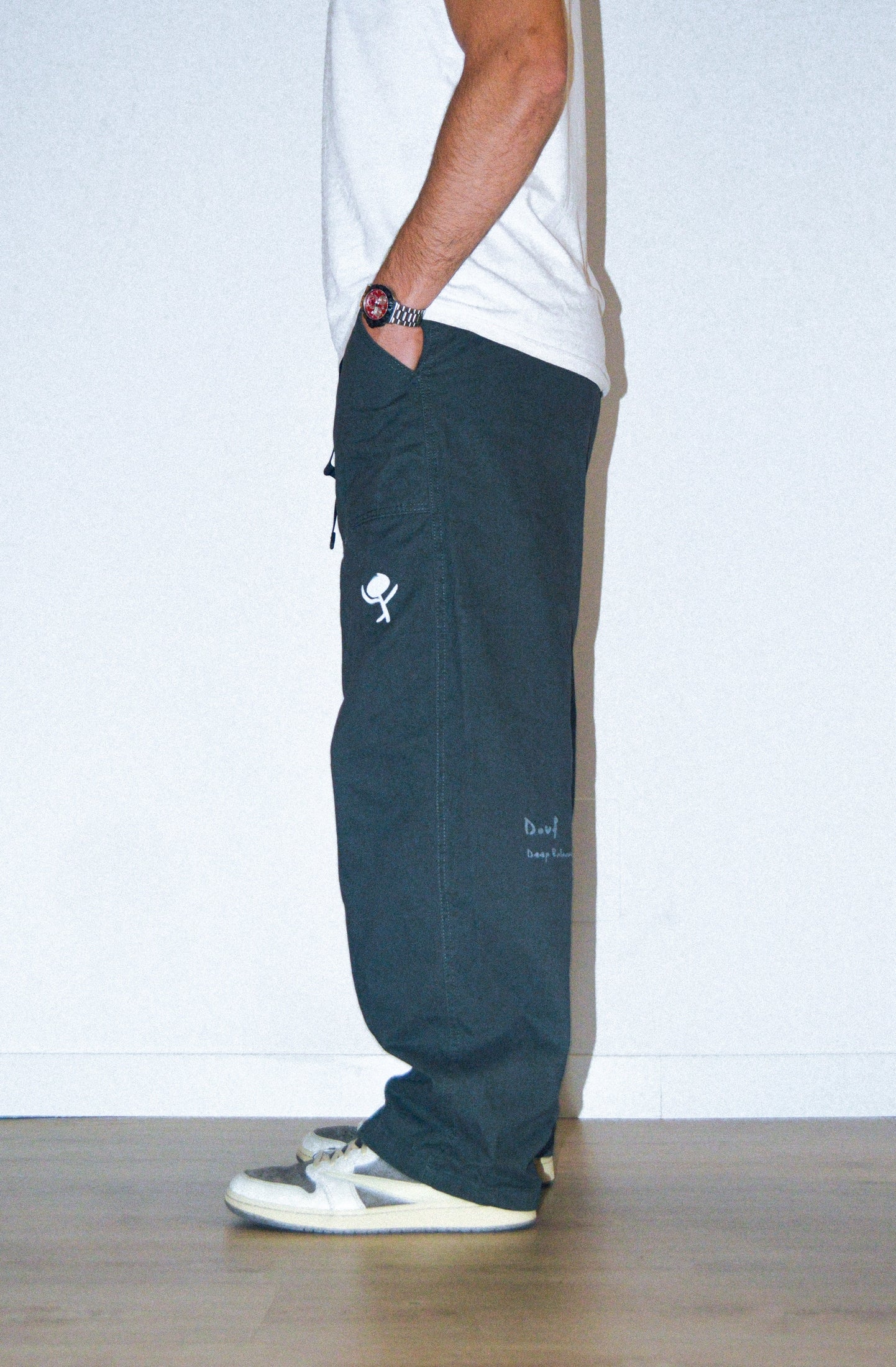 GREY BAGGY WORK  PANTS - Douf