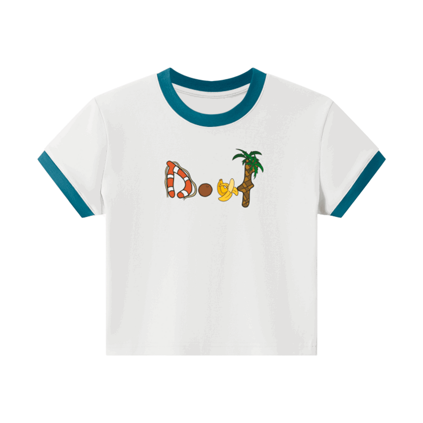 HIGH VIBES CROP-TOP BLUE