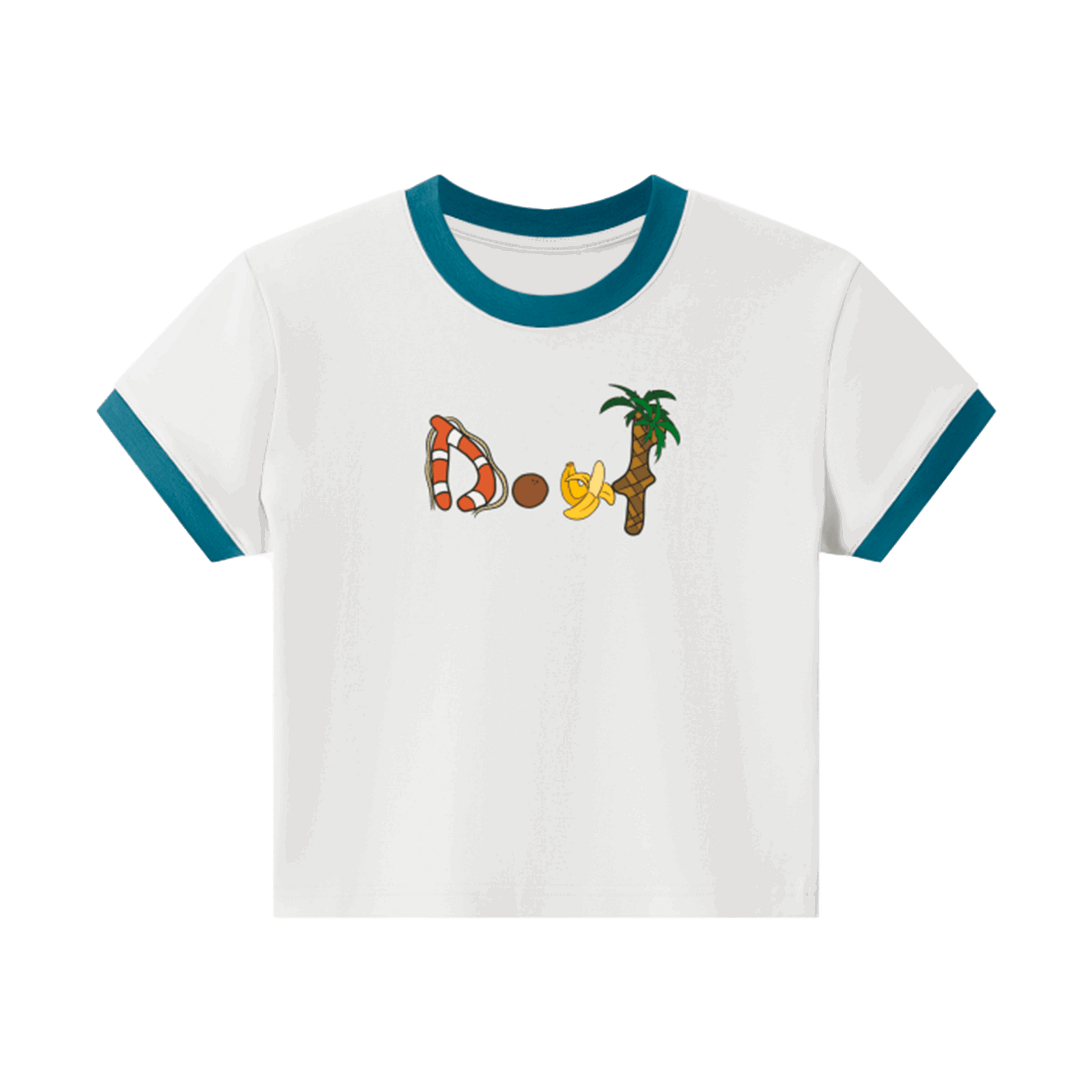 HIGH VIBES CROP-TOP BLUE