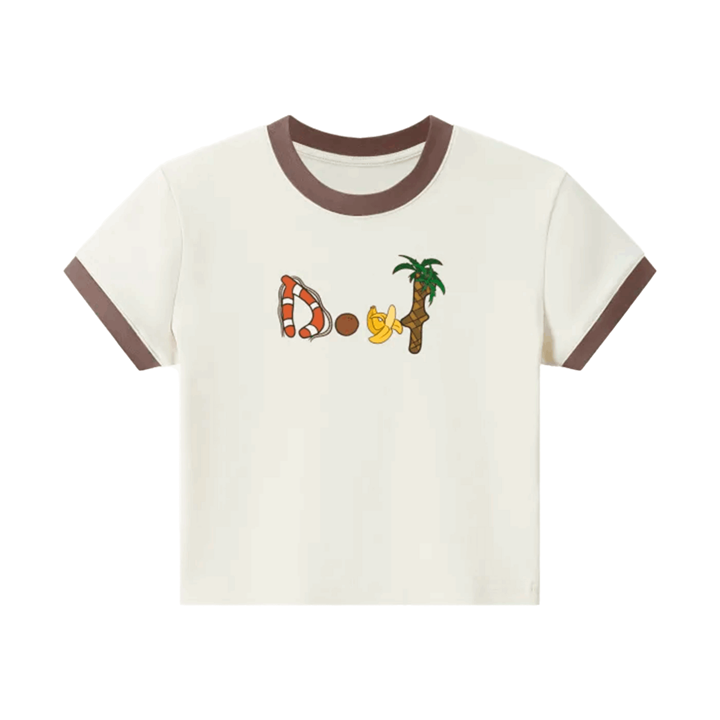 HIGH VIBES CROP-TOP BROWN