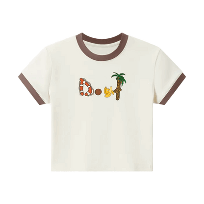 HIGH VIBES CROP-TOP BROWN