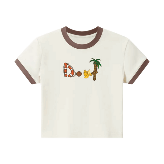 HIGH VIBES CROP-TOP BROWN