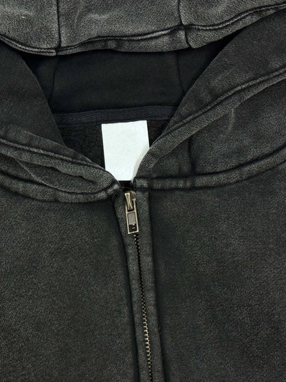 ACID WASHED DOUBLE ZIP BLACK