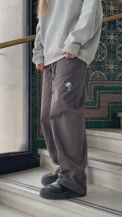 GREY BAGGY WORK  PANTS